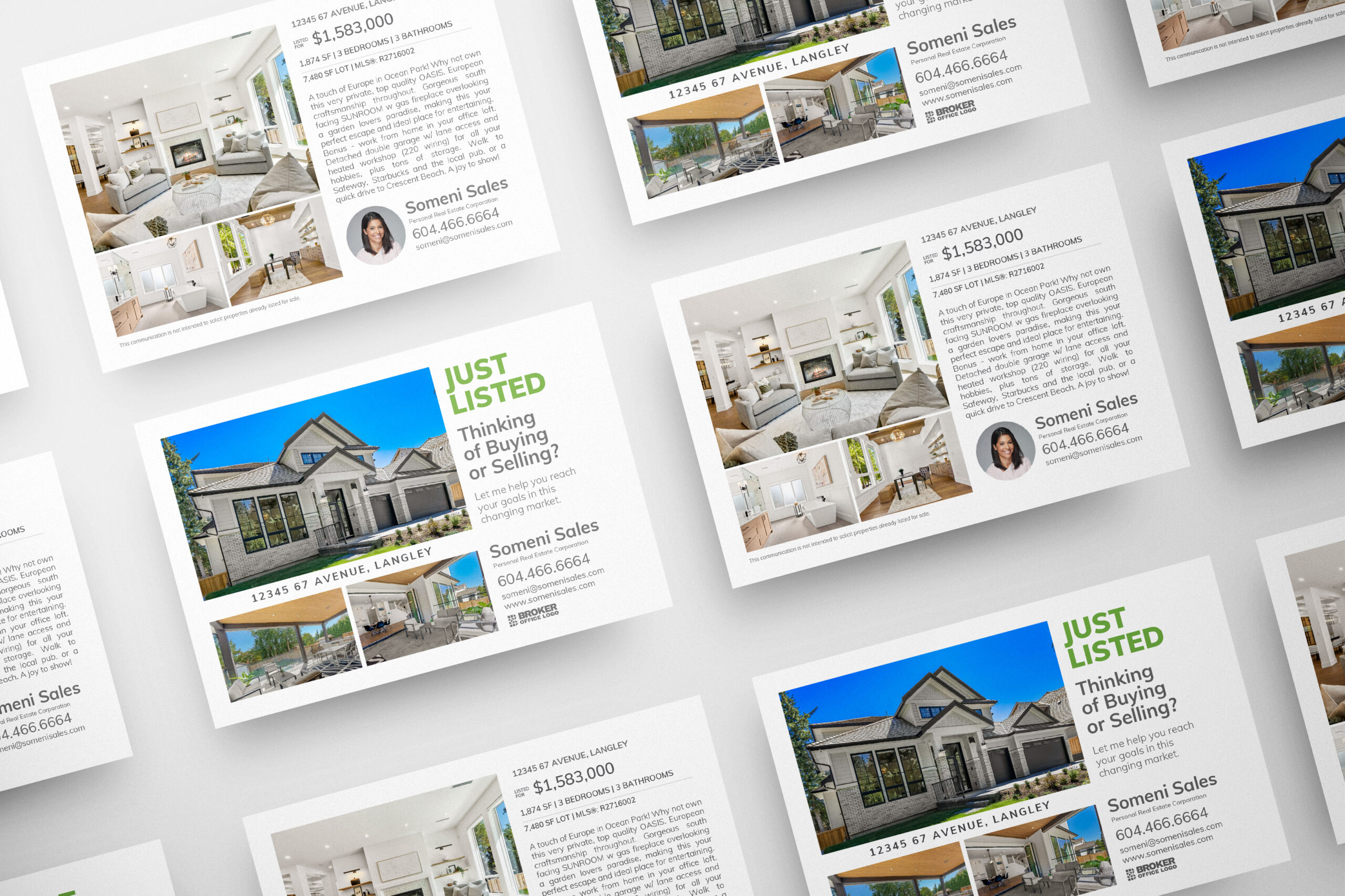 Premium real estate postcard for real estate agents looking to generate leads.