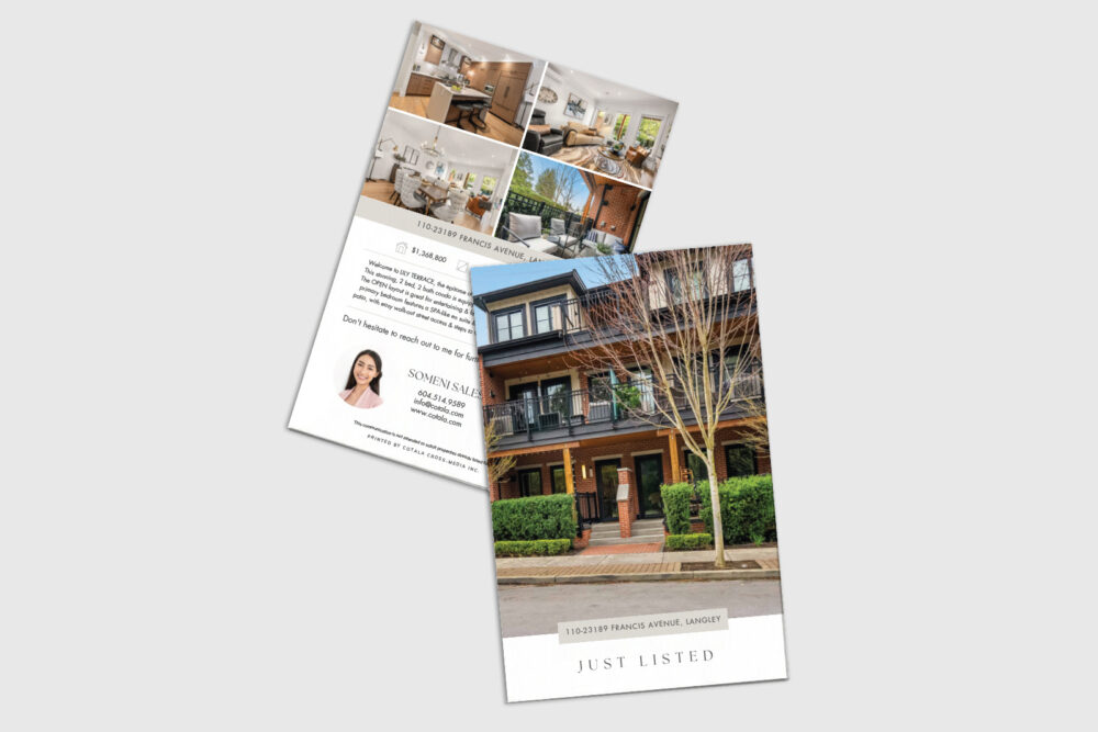 Premium real estate postcard for real estate agents looking to generate leads.