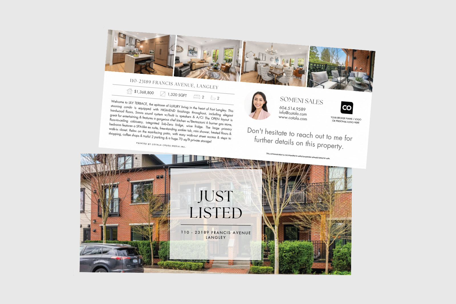 Premium real estate postcard for real estate agents looking to generate leads.