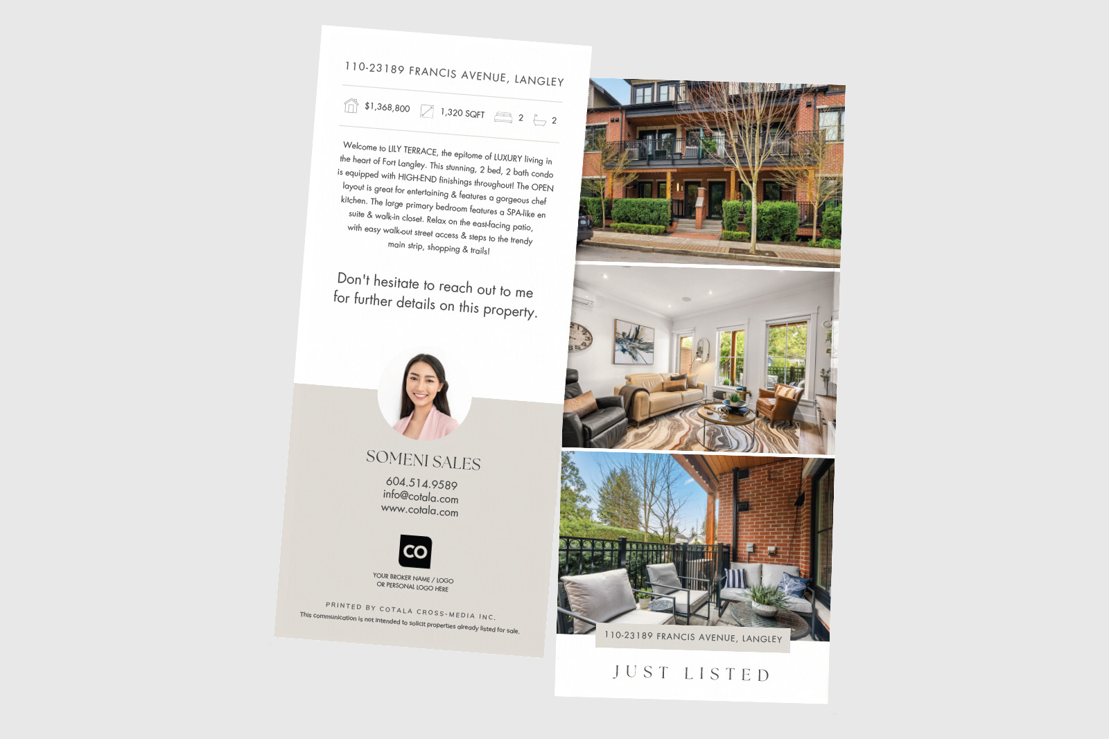 Premium real estate postcard for real estate agents looking to generate leads.
