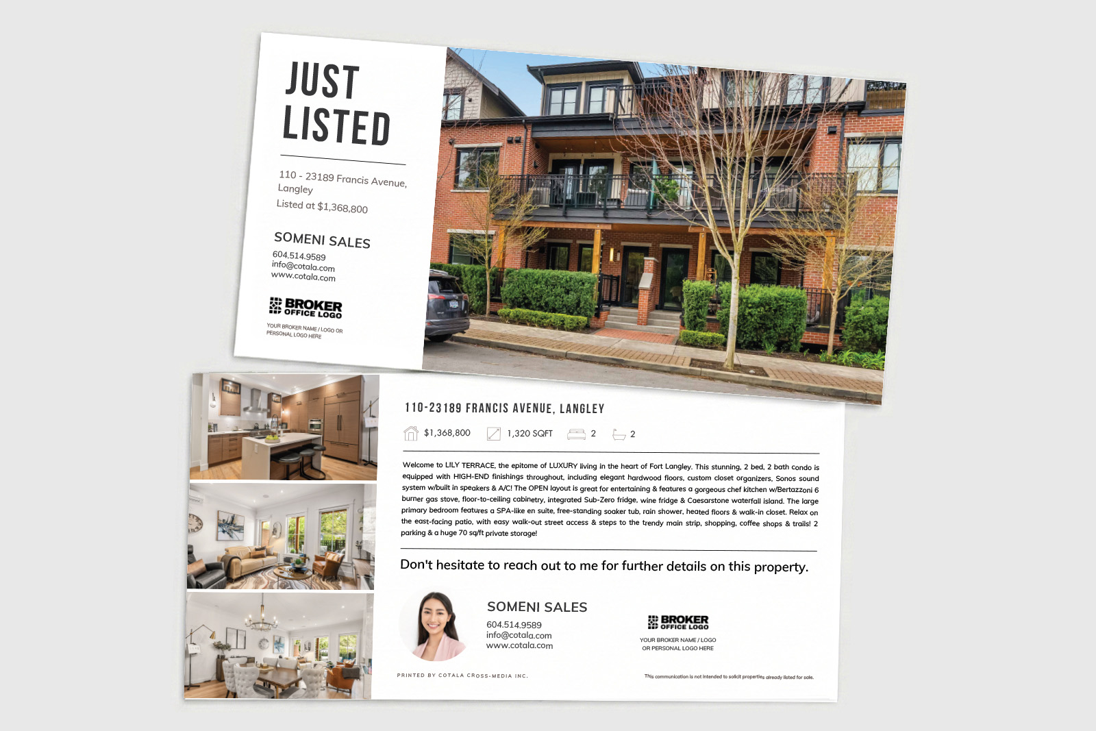 Premium real estate postcard for real estate agents looking to generate leads.