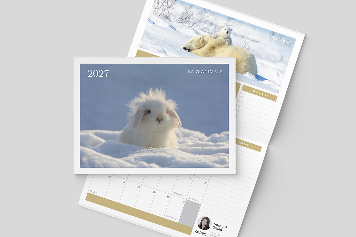 2027 Baby Animals Calendar