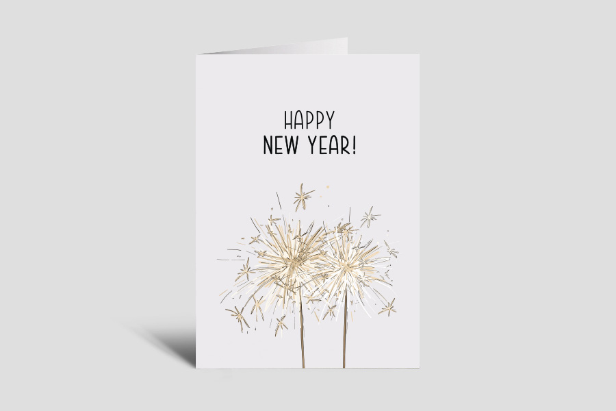 Greeting Card: New Year Sparklers